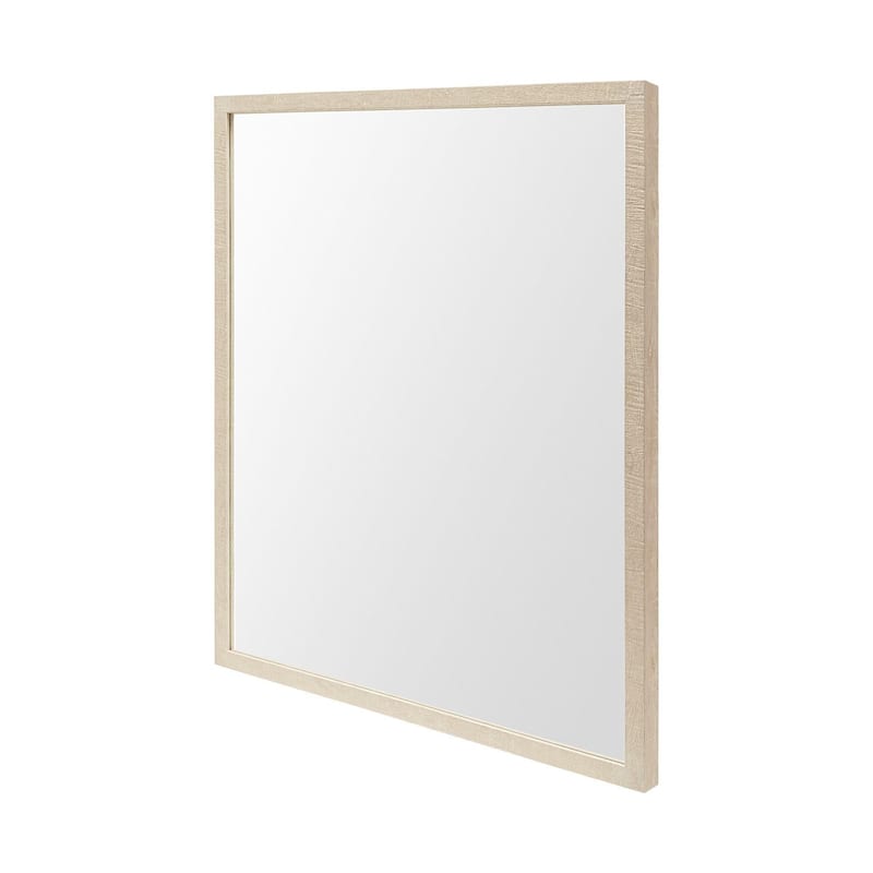 Bristol Tan 24x30" Faux Wood Frame Bathroom Vanity Mirror - 25.5L x 1.8W x 31.5H
