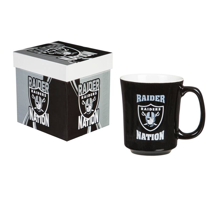 Las Vegas Raiders, 14 oz Ceramic Coffee Mug w/ Gift Box