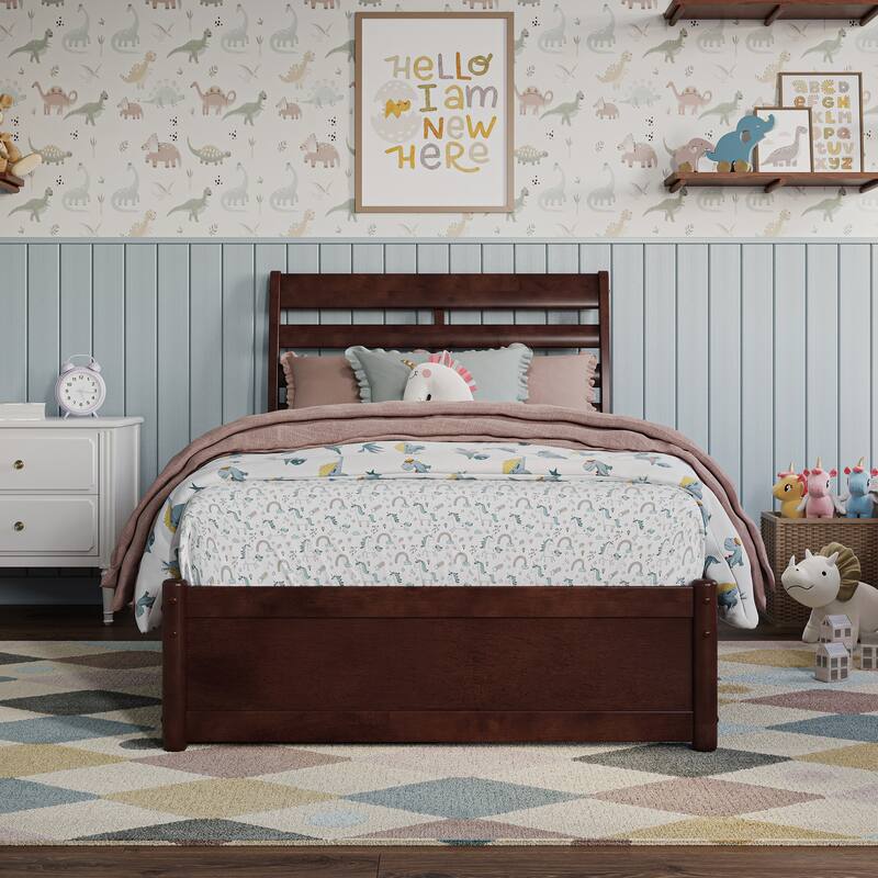 Emelie Platform Bed with Panel Footboard and Storage Drawers