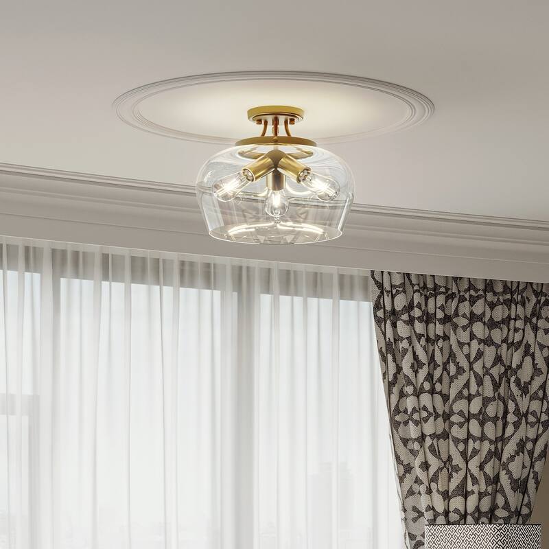 CO-Z 3-Light Semi Flush Mount Ceiling Light