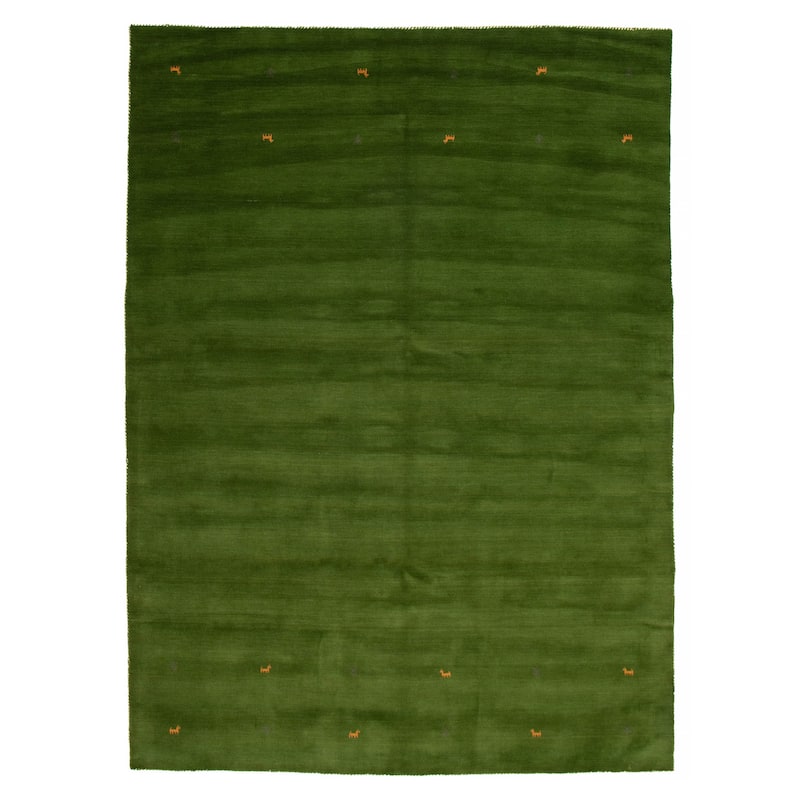Kashkuli Gabbeh Green Rug 8'0" x 11'0" - 8'0 x 11'0 - Green - 8'0 x 11'0