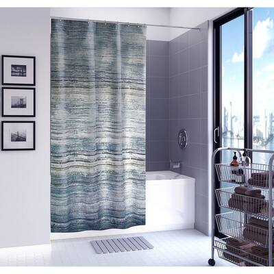 Nomad, Blue Micro-Fiber Shower Curtain