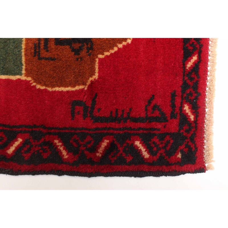 ECARPETGALLERY Hand-knotted Teimani Red Wool Rug - 2'9 x 4'2