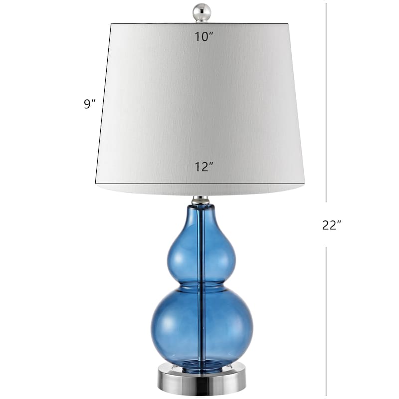 SAFAVIEH Lighting Jabina 22" Table Lamp (Set of 2) - 12" W x 12" L x 22" H - 12Wx12Dx22H