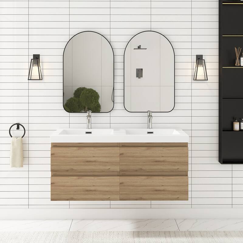 Floating Bathroom Vanity with two Resin Top