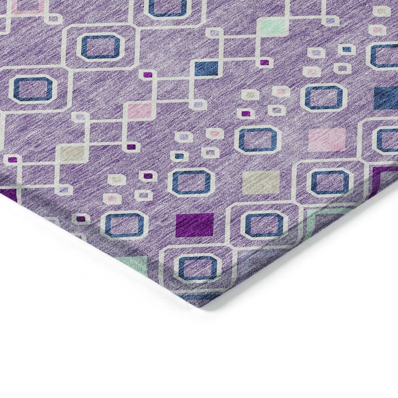 HomeRoots Geometric Modern Rectangle Outdoor Rug