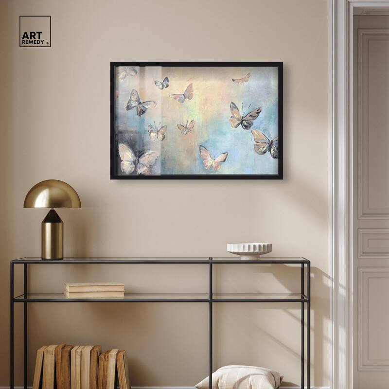 Textured Butterflies I Shadowbox by Art Remedy