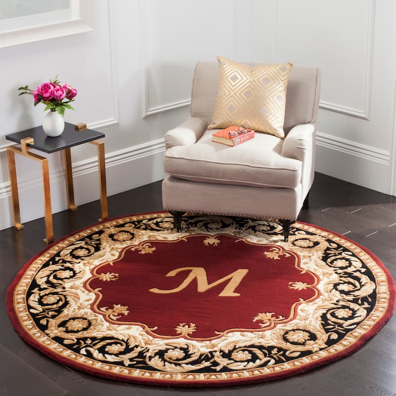 SAFAVIEH Handmade Naples Bojka Traditional Oriental Wool Rug - 6' x 6' Round - Maroon M - Round