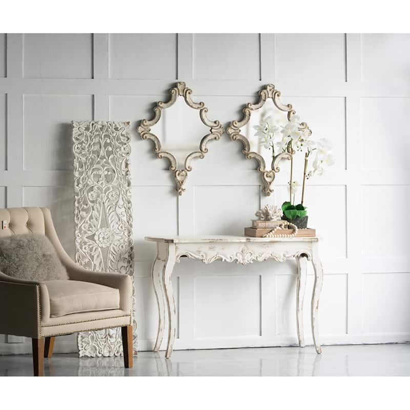 Abstract Diamond Wooden Wall Mirror - 30"