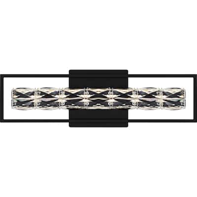 Dazzle Integrated LED Matte Black Bath Light with CCT Switch