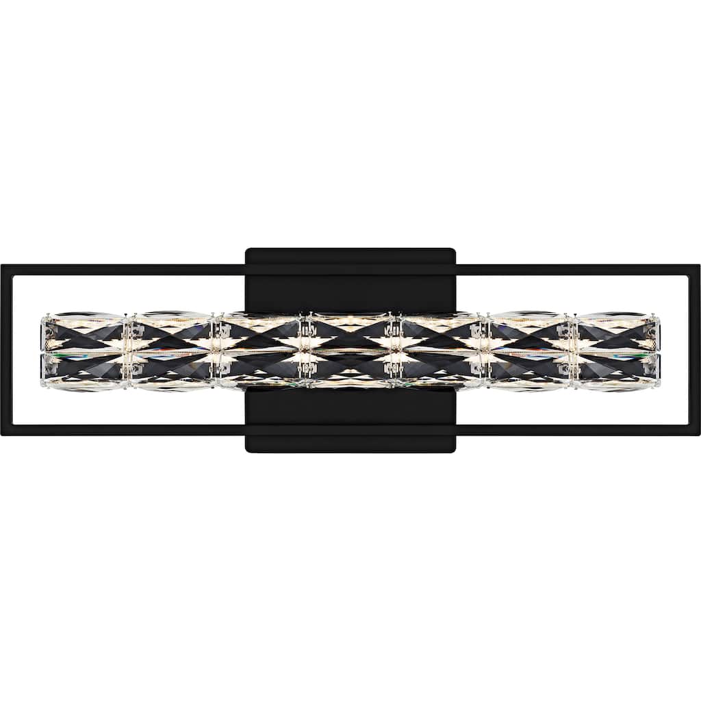 Dazzle Integrated LED Matte Black Bath Light with CCT Switch
