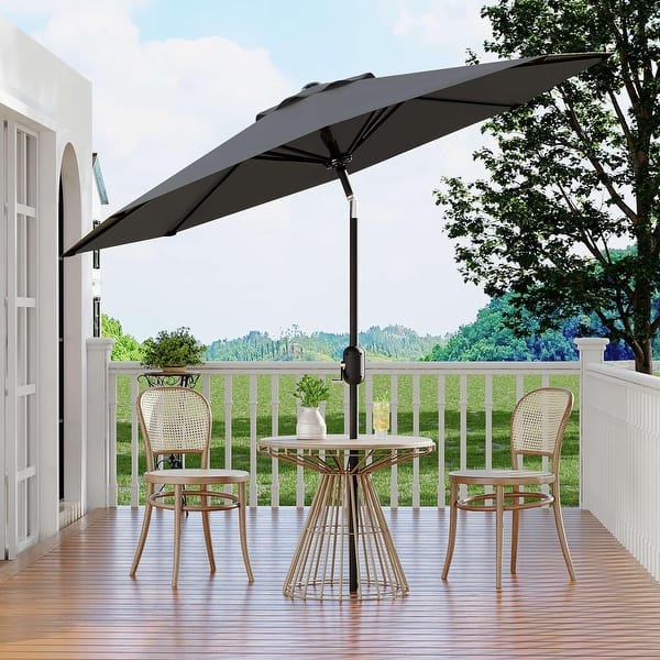charcoal gray patio umbrella Kingdom Double-sided Patio with Base Navy Blue day shade and comfort HOMLUX 10' Patio Umbrella with