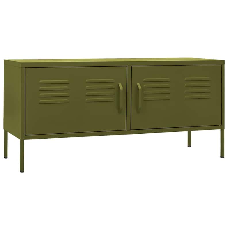 vidaXL TV Stand TV Unit Sideboard Home TV Console Media Unit Cupboard Steel - 41.3" x 13.8" x 19.7"