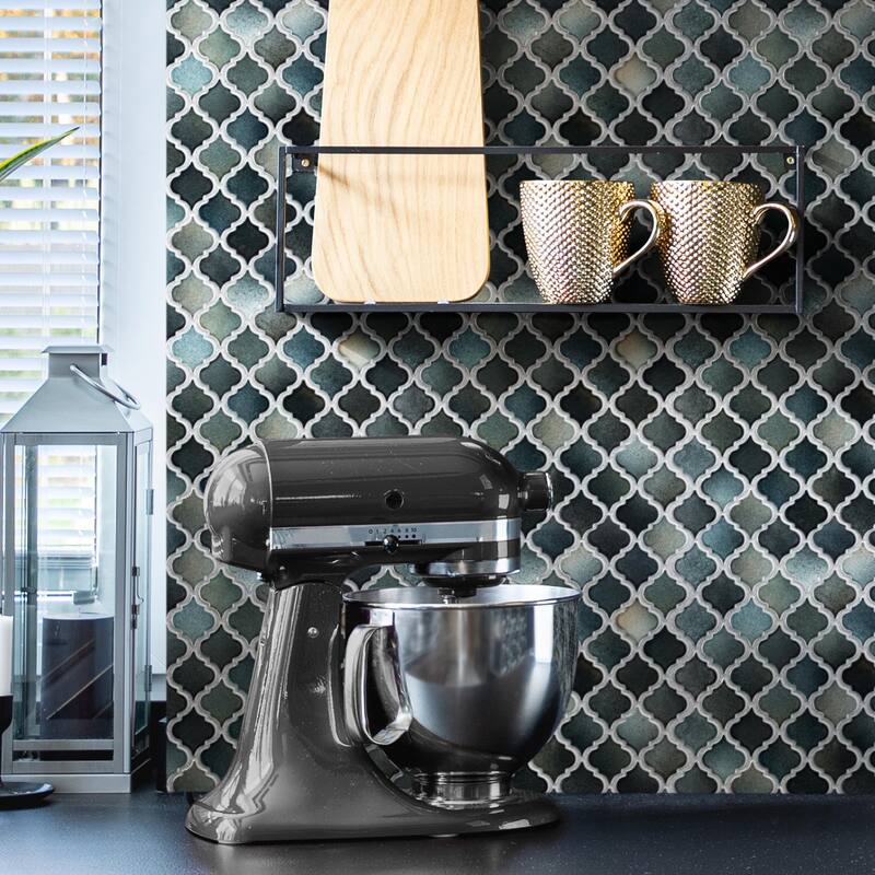 Merola Tile Hudson Tangier Stormy Night 12-3/8" x 12-3/8" Porcelain Mosaic Floor and Wall Tile