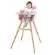 preview thumbnail 9 of 24, Babyjoy 3 in 1 Convertible Wooden High Chair Baby Toddler Highchair w/ - 20.5" x 21.5" x 36" Roseo