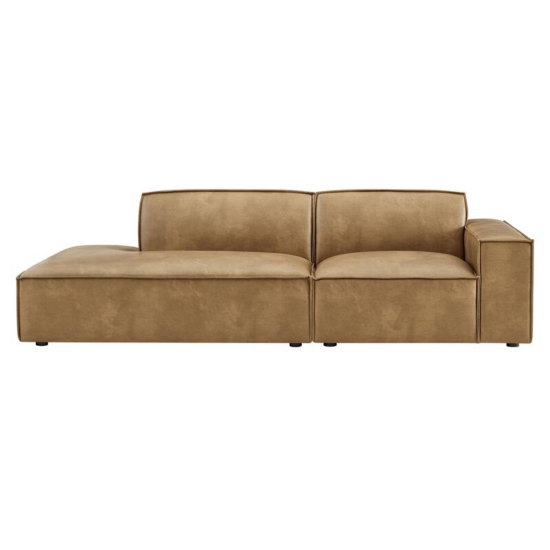 Restore 2-Piece Vegan Leather Modular Loveseat