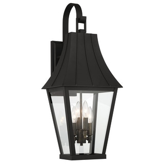 The Great Outdoors Chateau Grande 4 Light 28" Tall Outdoor Wall Sconce