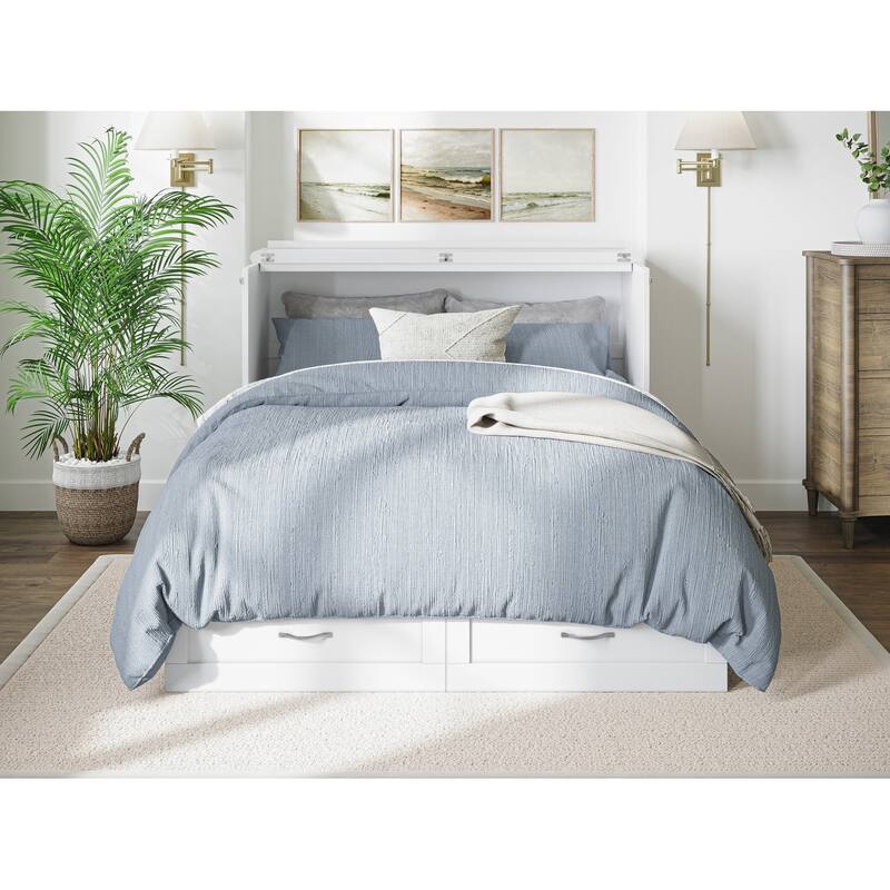 Hamilton Murphy Bed Chest with Storage Drawer and Built-In Charger