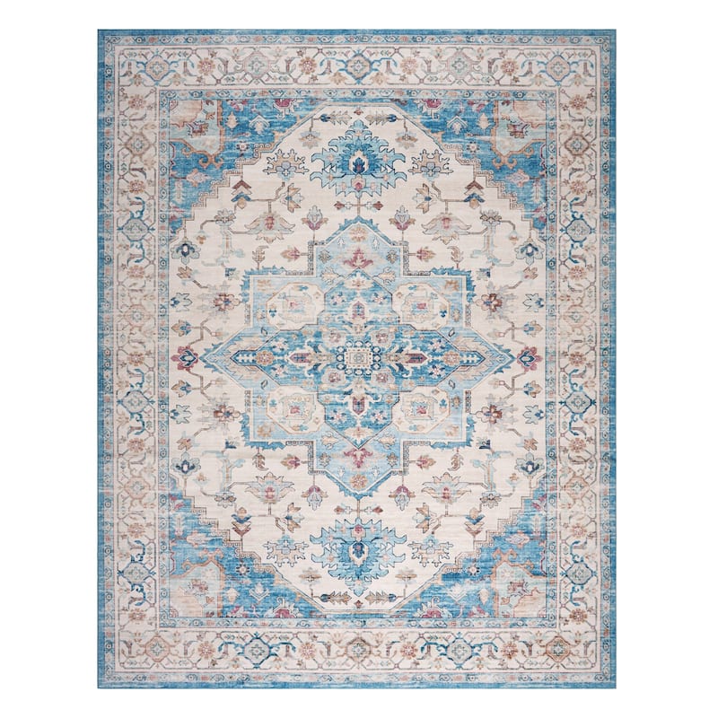Licensed HGTV Everyday Chic Soft Flannel Zero Pile Printed Non-Slip Washable Indoor Area Rug