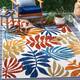 SAFAVIEH Cabana Laila Indoor/ Outdoor Waterproof Patio Floral Rug - 10' x 14' - Cream/Red
