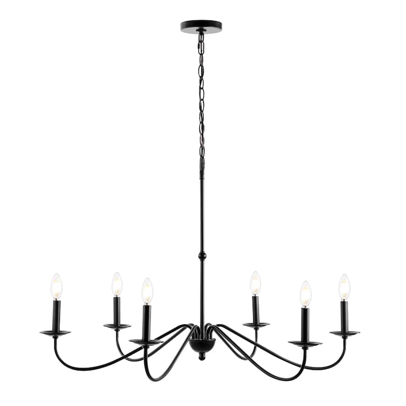 34.75" 6-Light Iron LED Chandelier, by JONATHAN Y