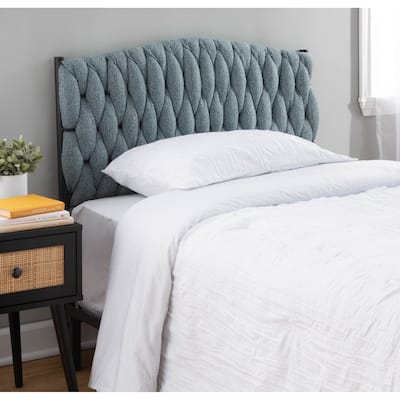 Silver Orchid Braided Matisse Twin Headboard