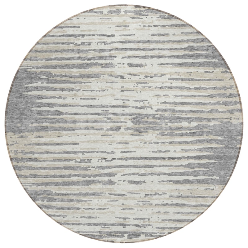 HomeRoots Striped Transitional Rectangle Outdoor Rug