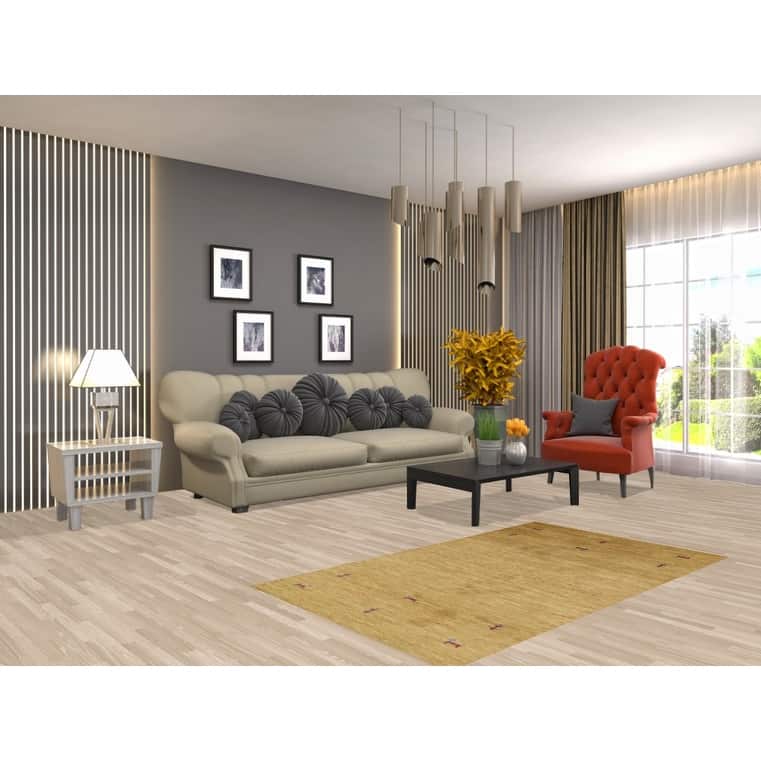 Animals Tribal Gabbeh Indian Accent Rug Handmade Modern Wool Carpet - 3'0"x 5'3"