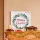 preview thumbnail 4 of 8, Merry Christmas Wreath-Premium Gallery Wrapped Canvas - Ready to Hang - Multi-Color