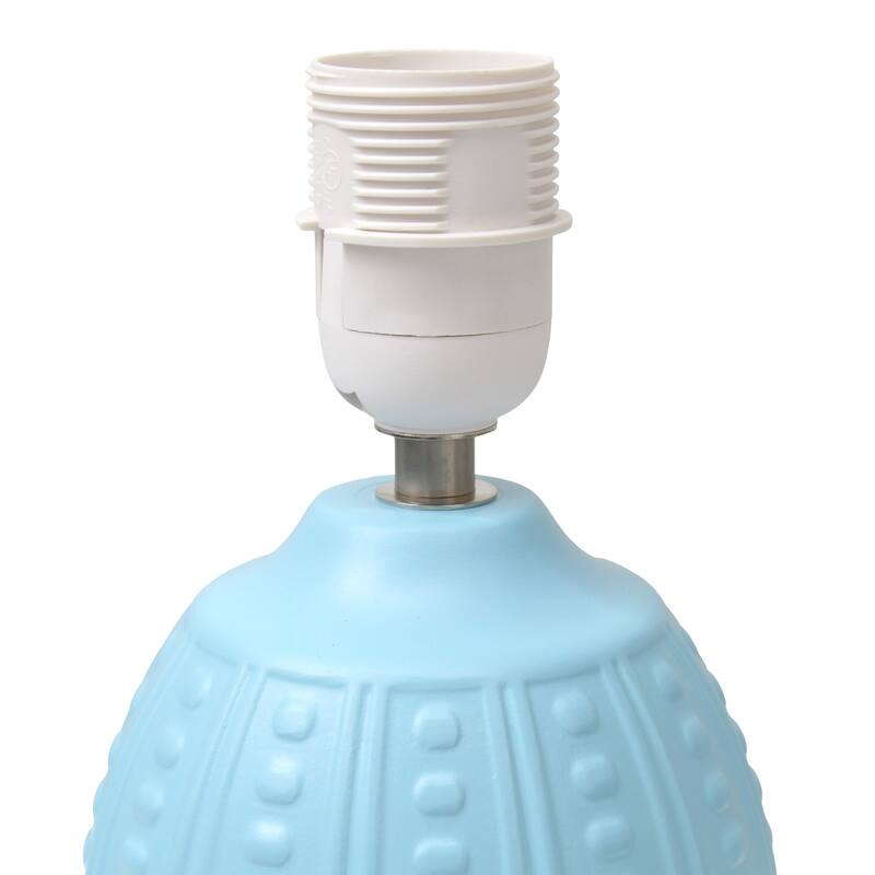 Mini Oval Table Lamp with Tapered Shade - 12.5" - Blue