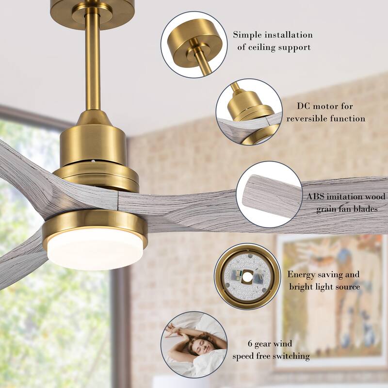 Morden LED Ceiling Fan with Light and Remote