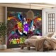 Street Art Wallpaper Wall Mural - Graffiti Attack Purple - Bed Bath ...