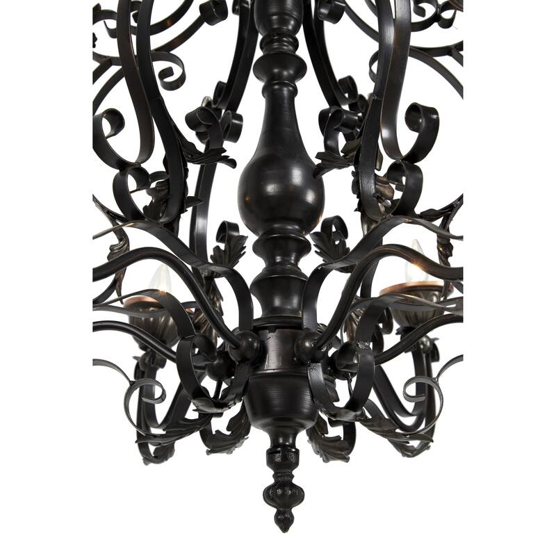 Metal Chandelier - Black - Roche River Decor