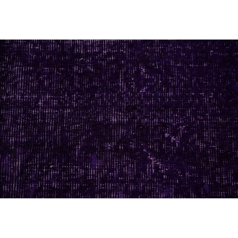 Purple Anatolian Turkish Vintage Area Rug Handmade Wool Carpet - 8'0" x 11'5"