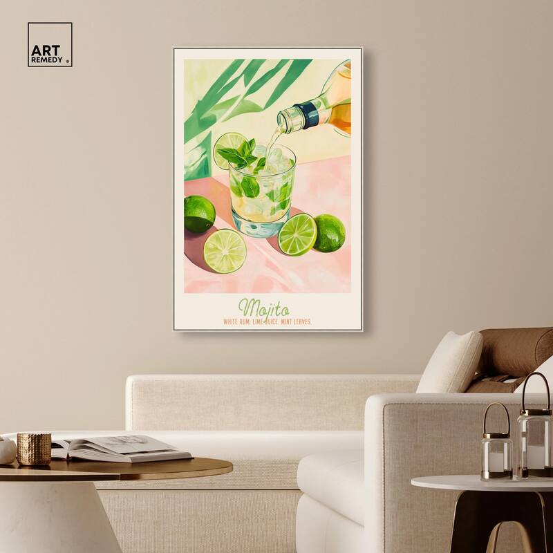 Mojito Recipe Poster Canvas by Art Remedy
