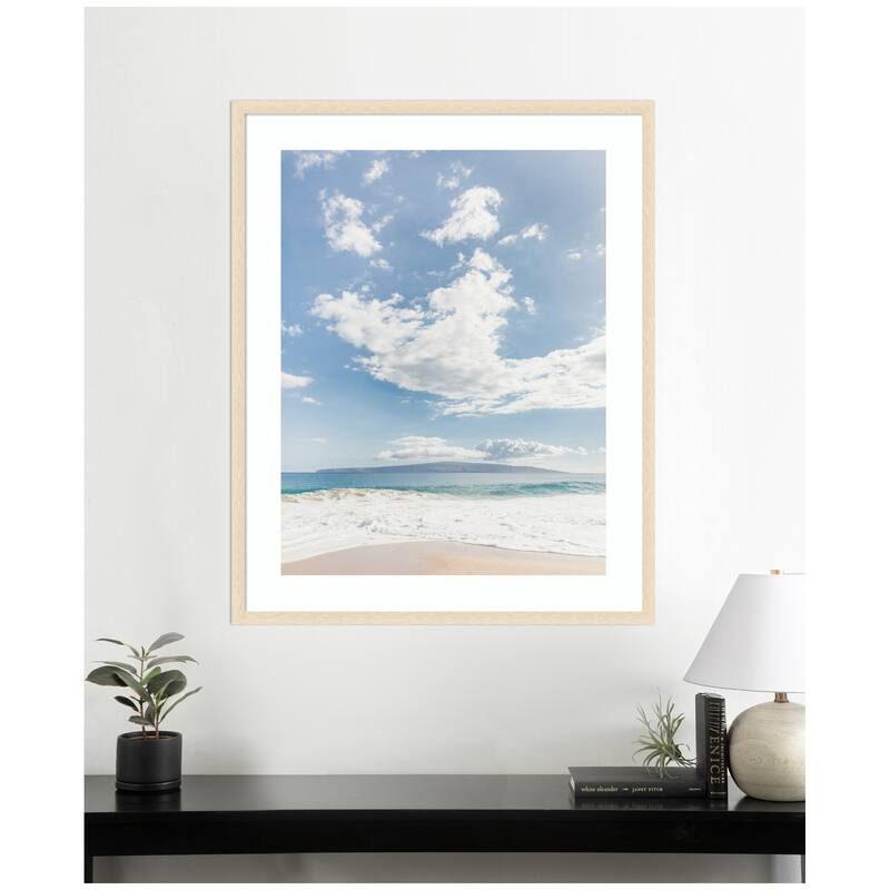 Kate and Laurel Framed Art Beach by Alicia Abla