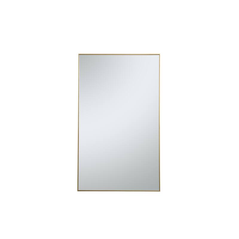 Elegant Lighting Eternity 60" x 36" Rectangular Beveled Metal Framed - Brass