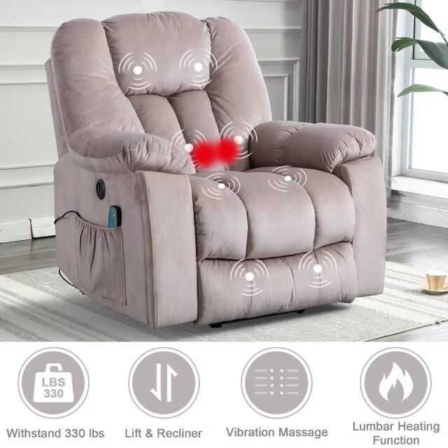 Super Big Power Assist Lift Recliner chair With Massage