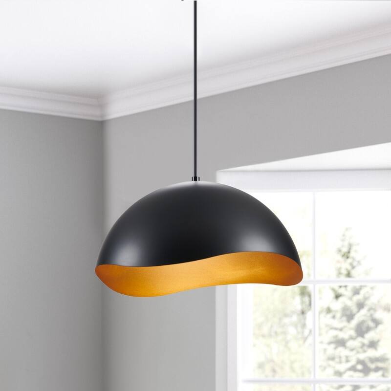 KAWOTI Modern Pendant Light with Metal Shade(Max H81.6")
