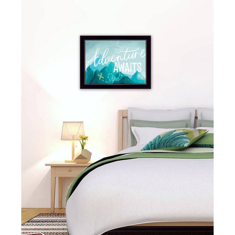TrendyDecor4U "Adventure Awaits II" Framed Print Wall Art