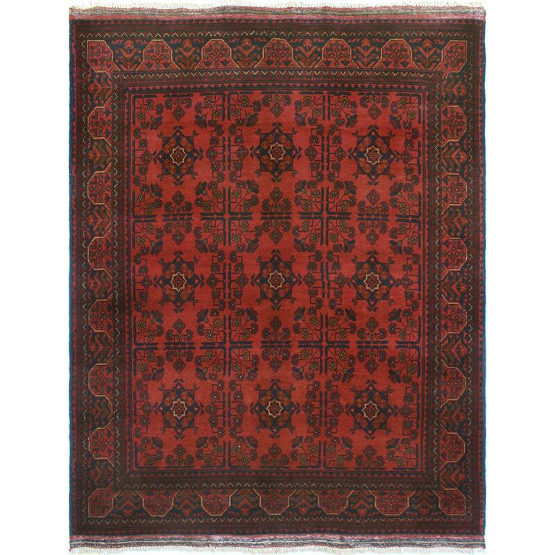 Khal Mohammadi Sawyers Red/Navy Rug - 5'0" x 6'5"