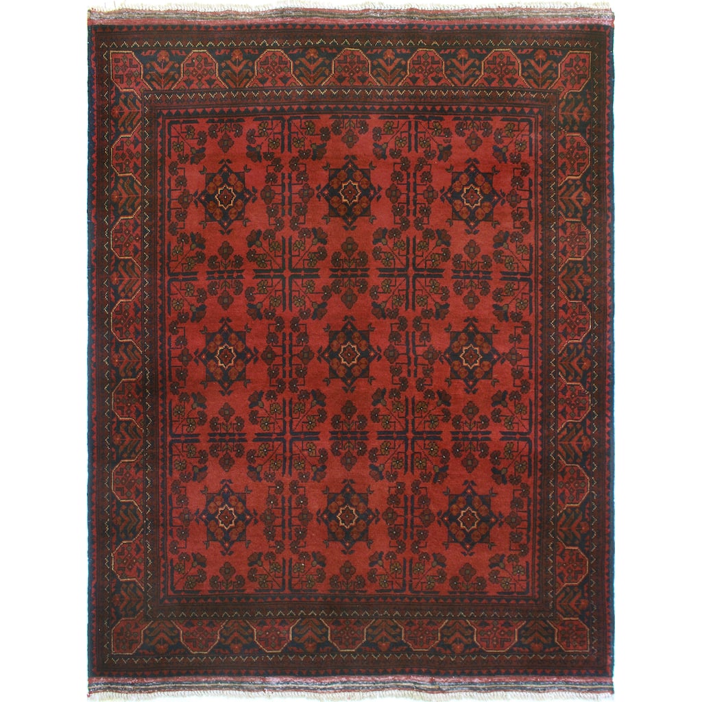 Khal Mohammadi Sawyers Red/Navy Rug - 5'0" x 6'5"