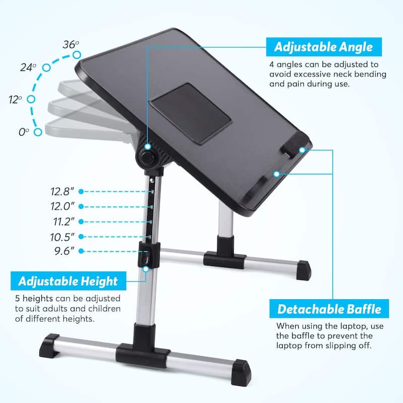 Laptop Desk Adjustable Laptop Stand Foldable Bed Table Portable Lap Desk Folding Notebook Stand