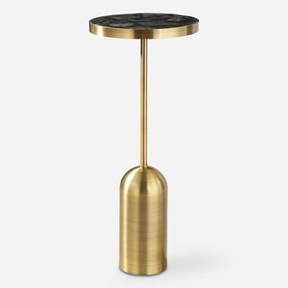 Uttermost Pascal Brass Drink Table - 24.25'' H X 10.25'' W X 10.25'' D