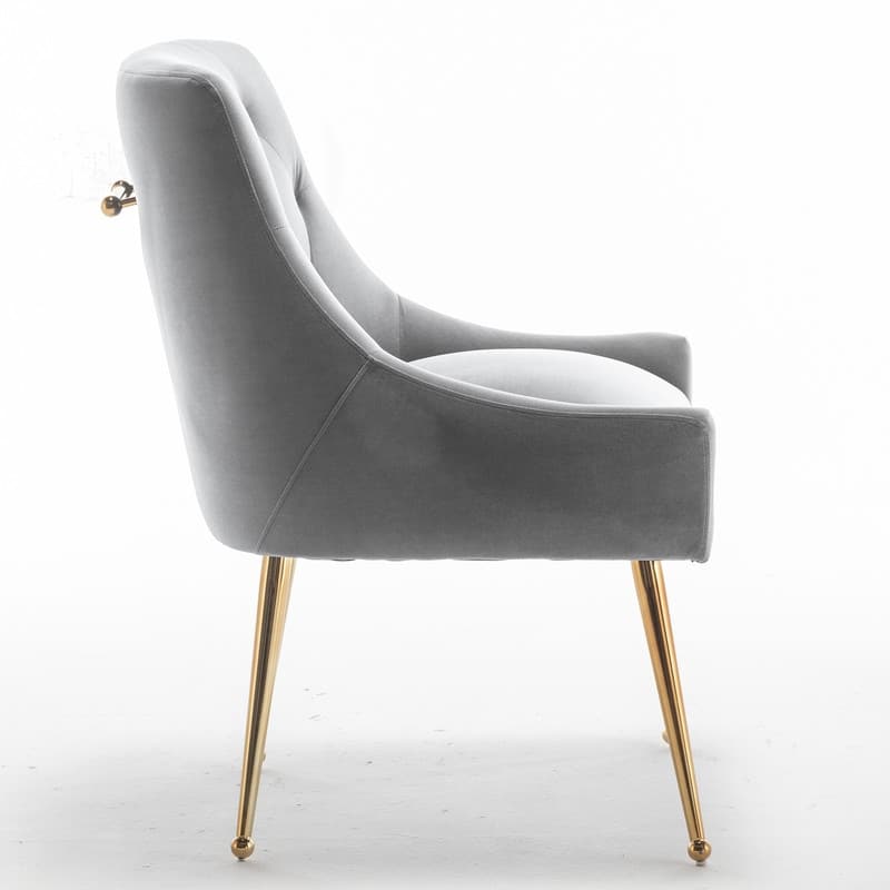 Modern Glam Velvet Dining Chair Set of 8 for Dining Room, Tufted Vanity Chair for Living Room (no table)