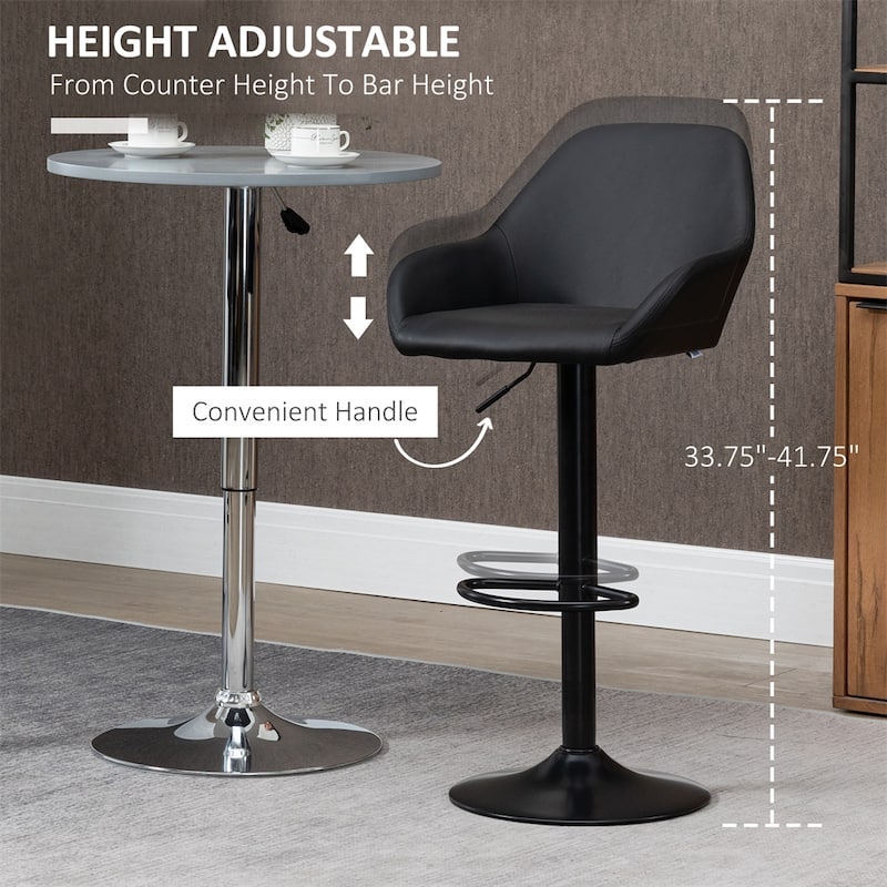 Adjustable Bar Stools,Swivel Counter Height Barstools,Set of 2