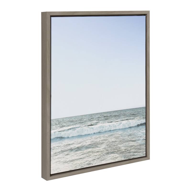 Kate and Laurel Sylvie Sea Framed Canvas by The Creative Bunch Studio