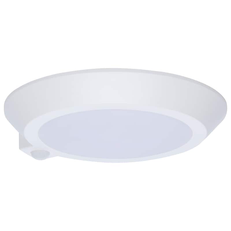 10 Inch LED Disk Light 27K/3K/35K/4K/5K CCT Selectable Occupancy Sensor White - White