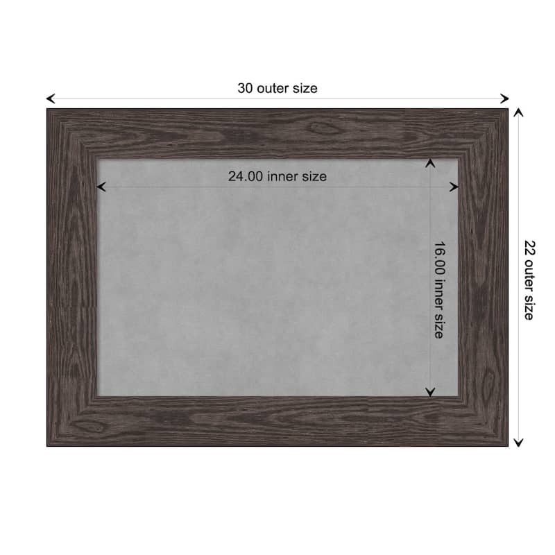 Amanti Art Bridge Black Framed Magnetic Board - Board Size 24x16