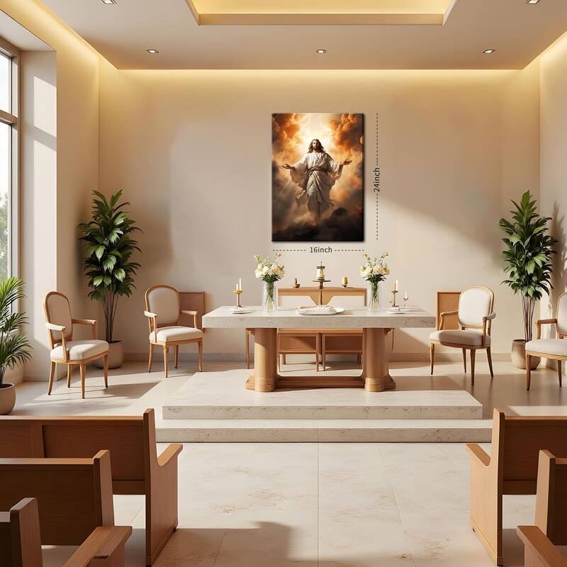 Jesus Canvas Wall Art, Christ Divine Mercy Portrait